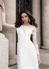 Klänningar ren långärmare sjöjungfru bröllopsklänningar blygsamma applikationer spets brudklänningar formell anpassad online mantel de mariage vintage
