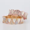 Yüksek kaliteli yepyeni cz elmas inci taş bileklik bileklik tasarımcısı 18k altın kaplama parti mücevherleri kadınlar için 1158982