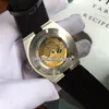 خاص جديد في الخارج 4500V 110A 4500V DIAL أسود أوتوماتيكي رجال المراقبة الصلب علبة جلدية أسود حزام سبور