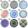 40 Styles Round Beach Towel Yoga Mat Feather Chiffon Microfiber Bikini Mandala Bikini Beach Cover Table Cloths Bohemian Towels BH2213 CY