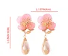 Wholesale-charm dangle earrings for women luxury designer bling diamond resin water drop dangling earrings bohemian holiday style jewelry