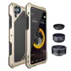 Telefonväska Lins för iPhone XS Metallram Skyddsväska med 3 separat extern kameralins 120 ° vidvinkel fisheye makro telefonlins