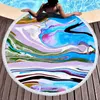 New Round Printed Beach Towels Shawl Outdoor Camping Picnic Towel Fashion Tassel Yoga Mats Polyester Beach Towel Table Cloth Cover BC BH3751