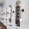 Dubbelhuvuden LED Wall Sconce Nordic Iron Glass Lamp Hotel Bar Restaurang Aisle Bathroom Bedside Light Luxury Original Lighting