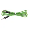 1m Braided Fabric Extension AUX Cord 3.5mm Jack Male to Male Stereo Audio Auxiliary Cable for Phone MP4 PC Car Speaker