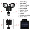 Nyaste 22 LED Solar Power Street Light Pir Motion Sensor Light Garden Säkerhetslampa Utomhus Street Vattentät Vägglampor