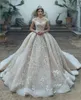 Robe De Mariée Arabe De Luxe Dubaï Col En V Tulle Applique Robe De Mariée 2020 Élégant Hors Épaule Robes De Mariée Robe De Mariee