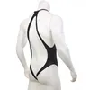 Gay Heren Sexy Open Bubodysuit Lingerie Leotard Holle Strap Jumpsuit Mankkini Halter Worstelen Exotisch Ondergoed Kostuum