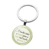 Leer sleutelhanger leraar neemt een hand opent een geest en leert een hart cabochons glazen sleutelhangers sleutelringen sieraden accessoires geschenk