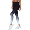 Leggings donna Yoga Leggings multicolore a vita alta Donna Sexy Hip Push Up Legging femminile Gradient Ramp Nove Point Legging