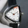 NEW VENTURA ELVIS80 H24505311 A2824 Автоматические мужские часы стальные корпус белый циферблат белый резиновый ремешок спортивные вольцы часы Hello_Watch 7Color