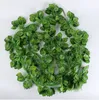 2.1M Long Artificial Plants Green Ivy Leaves Artificial Grape Vine Fake Parthenocissus Foliage Leaves Home Wedding Bar Decoration