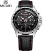 Megir Mens relógios Top Brand Luxo Clocks Masculino Exército Militar Sport Clock Strap Strap Business Quartz Men Wrist Watch 1010 V191115
