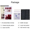 30 stks Herbruikbare Glitter Valse Nail Kunstmatige Tips Instellen Volledige Cover voor ingericht Design Druk op Nagels Kunst Fake Extension Tips Kit