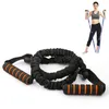 Bandes de résistance Couvertures en tissu Workout Fitness Corssfit Excerise Yoga Pull Corde Tube Bande de résistance avec poignées rembourrées