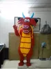 Costume della mascotte del drago di Halloween Mushu Costume di alta qualità del fumetto animale Anime personaggio a tema Costumi di carnevale di Natale