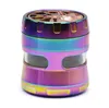 Smoking Pipes Cross-Border Creative Fashion Wind Blade Cover Smoke Grinder Waist Metal Zinc Alloy 63mm4 Layer Side Three-hole Grinder