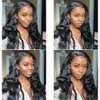 Brazilian Straight 4x4 Human Hair Lace Front Wigs Kinky Curly 4x4 Transparent Swiss Lace Closure Wig Body Wave Loose Deep