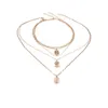 Rose Pendant Charms Multi-layer Necklace with Party Jewelry Charm Choker Necklace for Women Fashion Jewelry