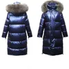 Women's Parkas Spring Winter Fashion female Long Coat Warm Brightness Outwear With Fur Collar Hooded Cotton Coats Parka