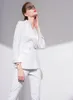 Summer White Women Mother of the Bride Suits Slim Fit Work Uniform Wear Ladies Formal Party Evening Wear For Wedding(Jacket+Pants)