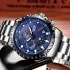 LIGE Marque Hommes Montres De Mode Hommes Sport Étanche Montre À Quartz Homme Plein Acier Militaire Horloge Montres Relogio Masculino CJ191217