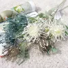 Floklu Leucospermum Yapay Çiçekler Düğün Dekorasyon için Flores Yapaylar Plastik Sahte Çiçek Bitki Fleur Artificielle