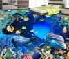 PVC autoadesivo impermeabile 3D murales per pavimenti Mondo sottomarino grotta cora Po adesivo di carta da parati bagno cucina decorazioni per la casa Papel1987515