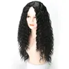 Мода натуральный мягкий черный кудрявый волнистые дешевые парики с устойчивыми к жарким волосам.