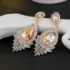 Kristal diamant oorbellen Studs bengelen oorringen bruiloft mode sieraden voor vrouwen wil en sandy