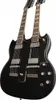 Relic Black 12 6 cordes Slash 1275 Double manche SG guitare électrique incrustation de parallélogramme fendu