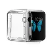 Coque souple en Silicone pour Apple Watch série 4, 44mm 40mm, étui de protection en TPU pour iWatch, couverture complète, cadre transparent Ultra fin