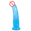 Jelly Dildo Realistic Dildo Strapon Big Penis Usction Cup Coppa per adulti Orgasmo Sex Toys per donna J1735