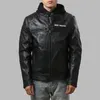 Motorrad-Lederjacken im Harley-Stil mit Kapuze, erste Schicht Lederjacke mit Muster, Racing-Herrenjacke