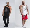 Męskie podkoszulki męskie T Shirt kamizelka Sport krótki trening oddychający elastyczny Casual Muscle Man bez rękawów O-Neck Gym Fitness Tee