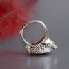 Mode-mooie grote ovale fushia kristal zirkoon zilver-2-tone vergulde sieraden charmante vinger ringen vrouw nieuwe sieraden