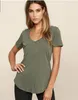 T-Shirt Sommer Casual Tops Frauen Plus Größe Baumwolle Shirts Kurzarm V-ausschnitt Bluse Mode Lose Tees Weibliche Sexy Damenbekleidung B5446