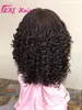 New Crochet Hair Box Braids Curly wig black /brown /Ombre Synthetic full lace front short braids wig for african amercian women