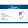 Wholejewelrypa 3ct Oluşturulan Alexandrite Safir Yüzük 925 Kadın Nişan Yüzüğü için Gümüş Yüzükler Gümüş 925 Gemstones7351699