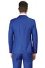 Giacca sportiva da uomo blu di classe su misura di carne personalizzata Slim Fit Risvolto con risvolto Abito da smoking con un bottone Giacca separata Cappotti Smoking dello sposo