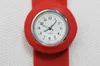 100pcs Snap Slap regarder des montres sportives en silicone Candy Jelly Slap pour les enfants et les enfants avec du quartz DHL 2012032