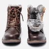 مصمم - حجم 35 ~ 48 حقيقية جلد طبيعي الرجال اليدوية أحذية الشتاء # BG1570