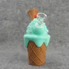 Nouveau tuyau de silicone crème glacée herbe sèche tuyaux de fumer en caoutchouc cachette verre petit tuyau bol silicone bong d'eau populaire aux États-Unis