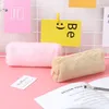 Pencil Box Cute Solid Color Plush Pencil Case for Student Pencil Bag Stationery Pencilcase Kawaii School Supplies DHL