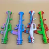 Wholesale 10.6 inches Silicone Machine Gun AK47 Water Pipe unbreakable silicone water bong with14mm bowl hisha hookah tobacco smoking pipe