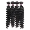 Ishow Peruwiański Human Hair Wiązki Brazylijski Malezyjski Głęboki Wave 4 SZTUK z 13 * 4 Koronki Frontal Indian Virgin Hair Extensions