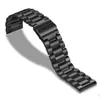 Rostfritt stål klockband för Suunto 9 Metal Watch Band Wrist Rem Armband 24mm svart silver med adapter Gratis frakt