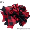 24pcs Buffalo Plaid أقواس عيد الميلاد أقواس شعر مع مقاطع منقوشة للأطفال الفتيات الأميرة المصنوعة يدويًا بوتيك 4832996