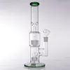 13.6 Inches Thick Glass Bong Hookahs Dropdown Beaker Honeycomb Inline Perc with 14mm Bowl for Smoking Shisha