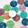 Micui 100pcs 18mm Crystal AB Flatback Round Rhinestone Cabochon Gems Flat Back Resin Rhinestone For DIY Decoration ZZ6472579